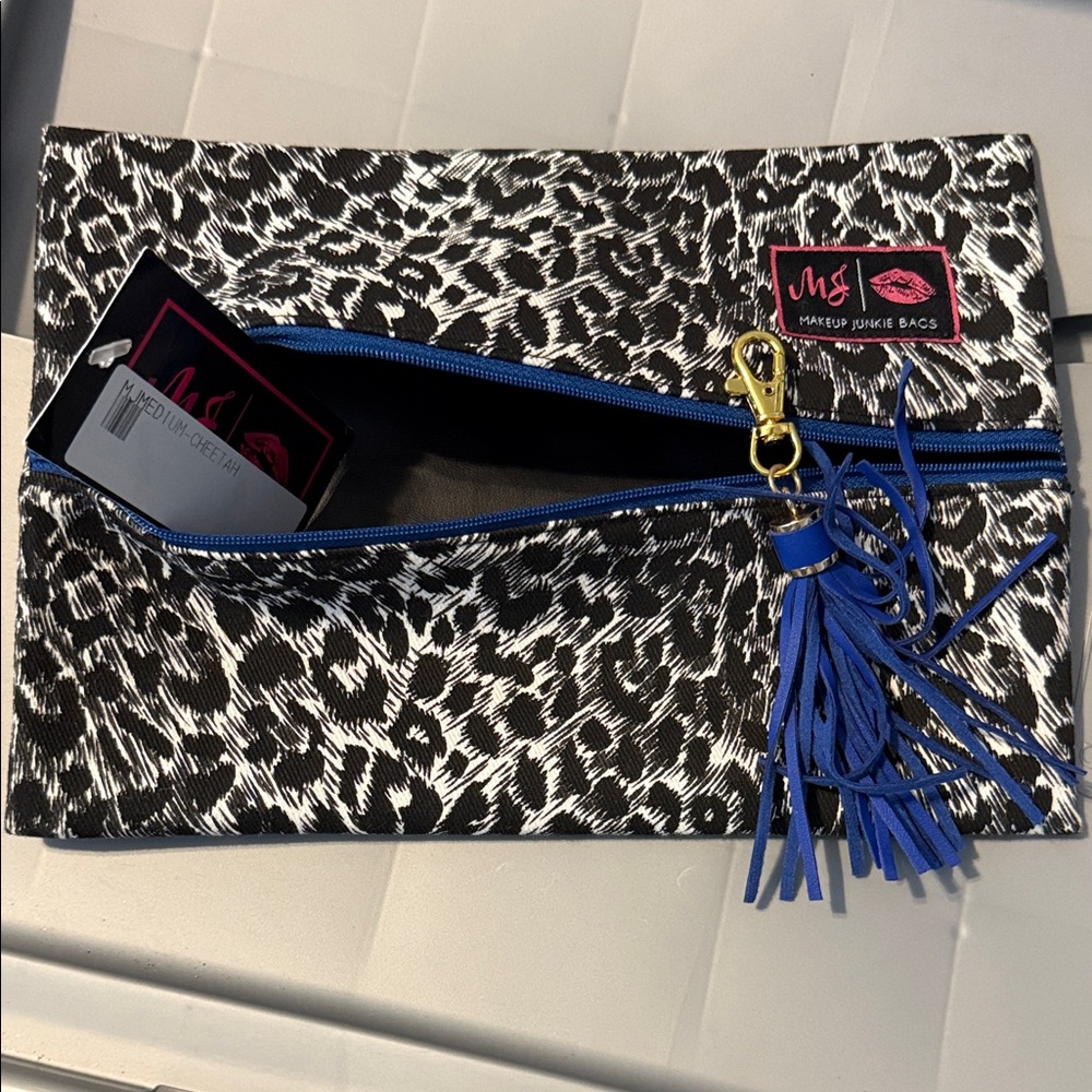 MJ Black and Blue Makeup Junkie Bag